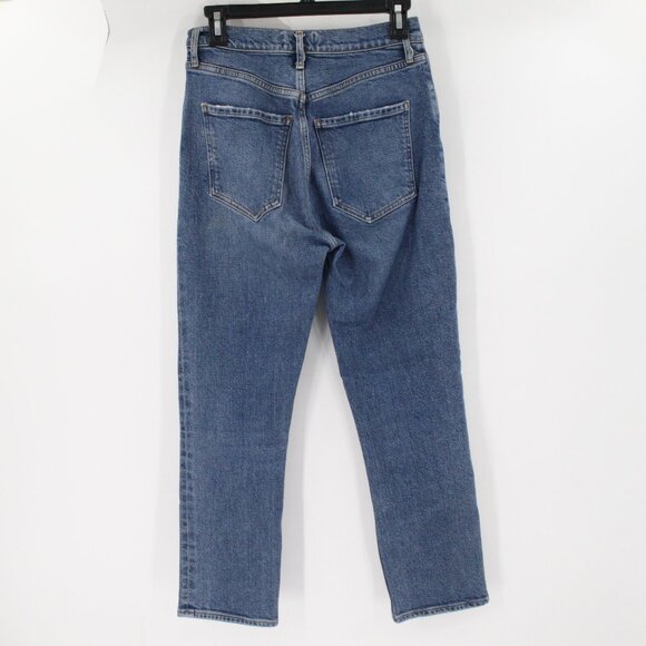 Agolde Blue Straight Leg Jeans - Picture 3 of 11